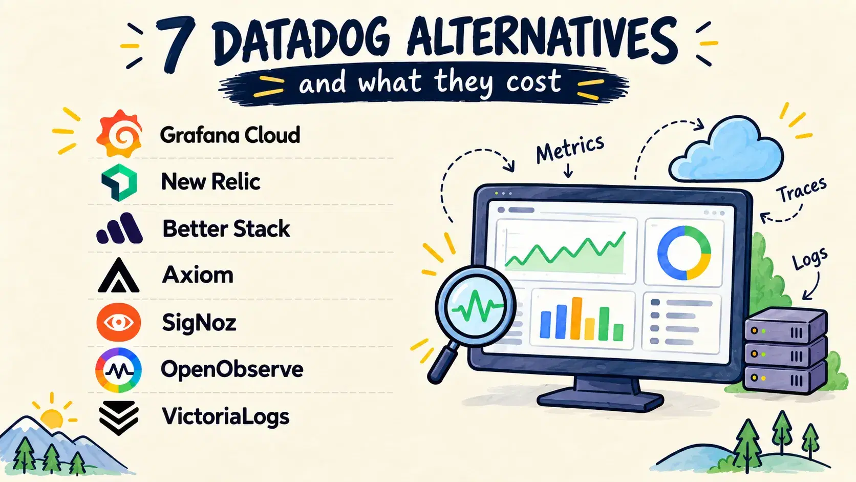 7 Datadog Alternatives and What They Cost