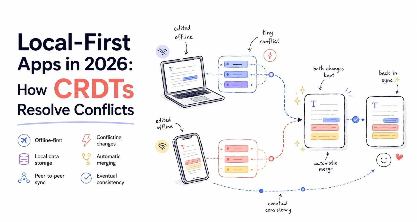 Local-First Apps in 2026: How CRDTs Resolve Conflicts