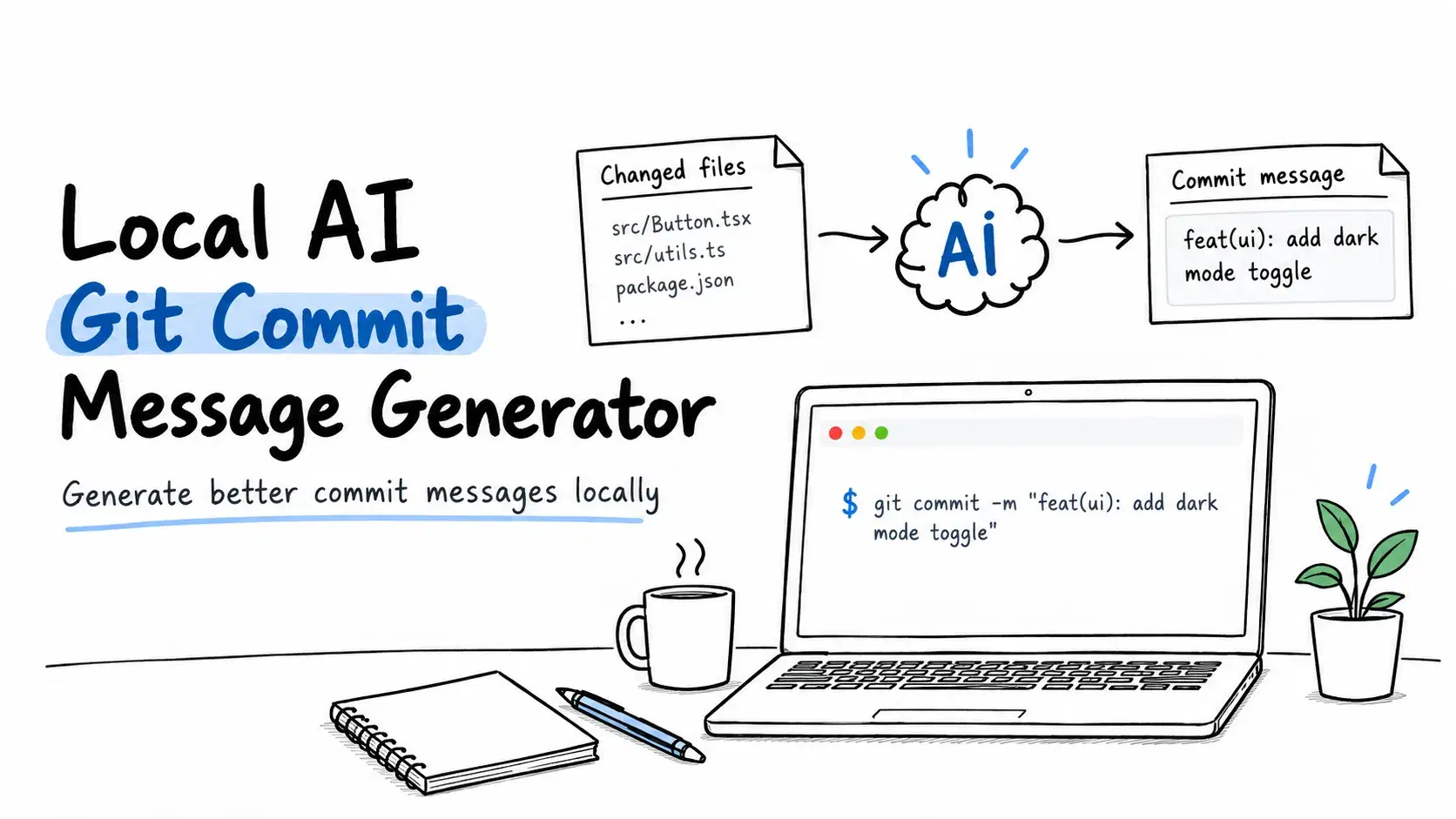 Local AI Git Commit Message Generator