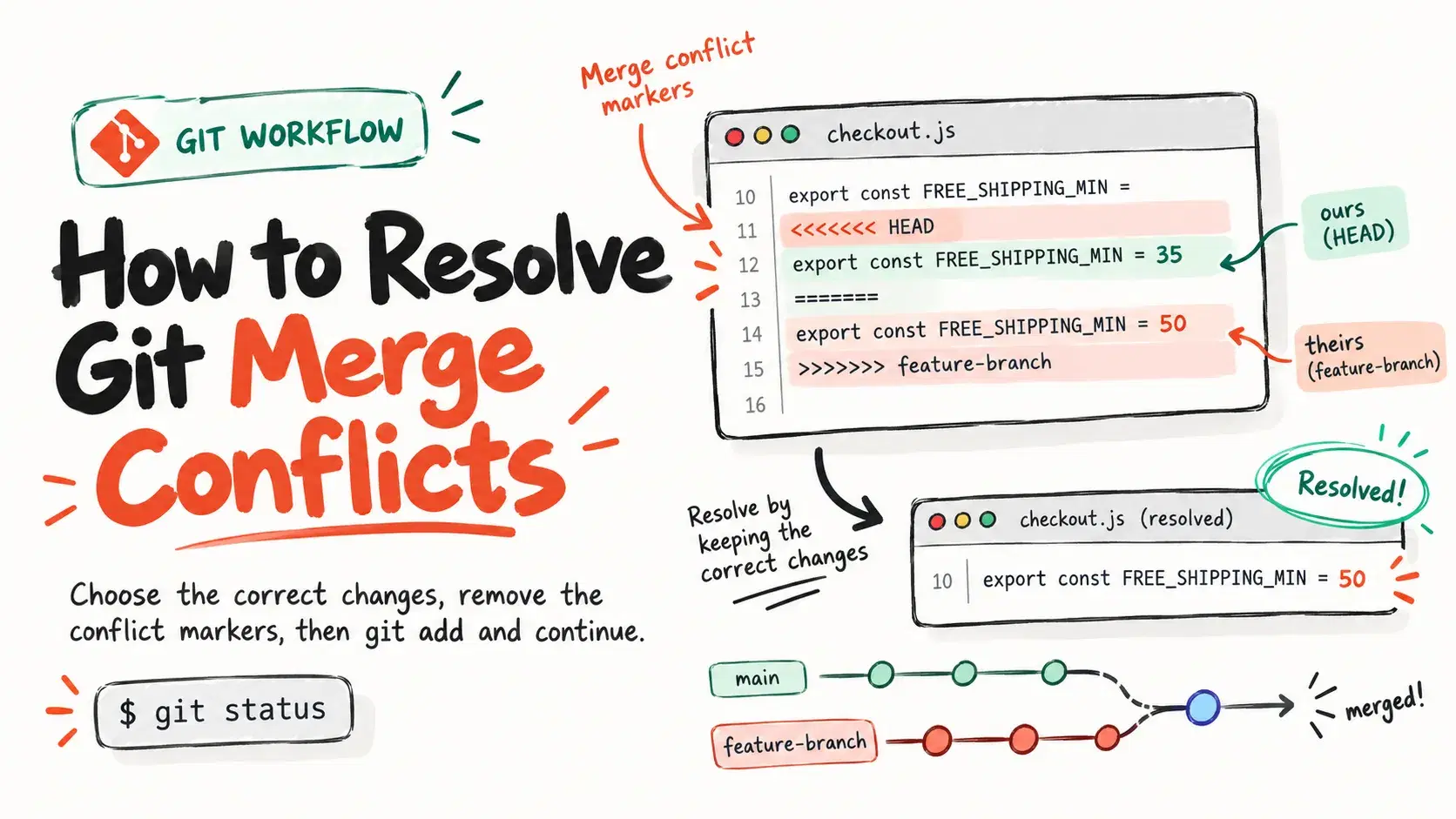 How to Resolve Git Merge Conflicts