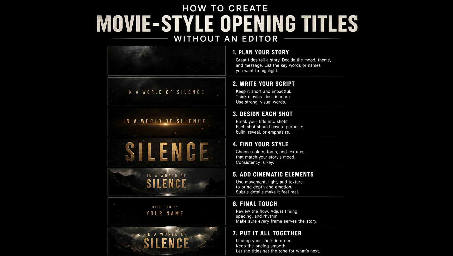 How to Create Movie-Style Opening Titles Without an Editor