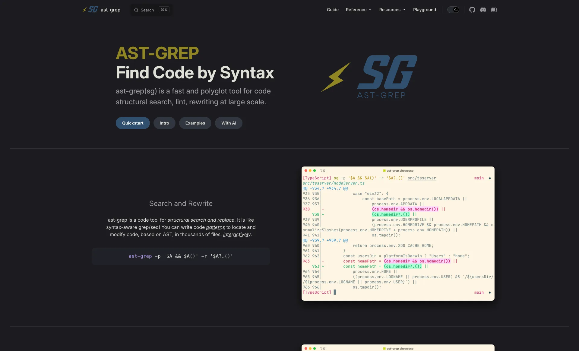 ast-grep documentation site
