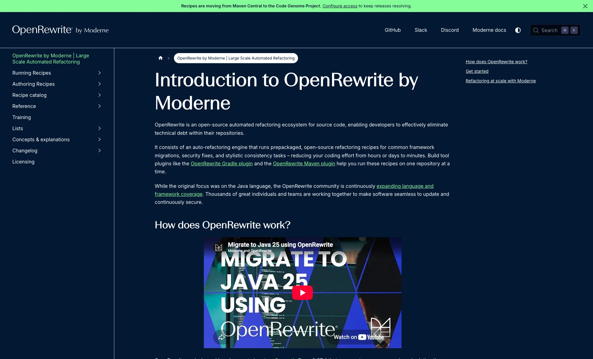 OpenRewrite documentation site