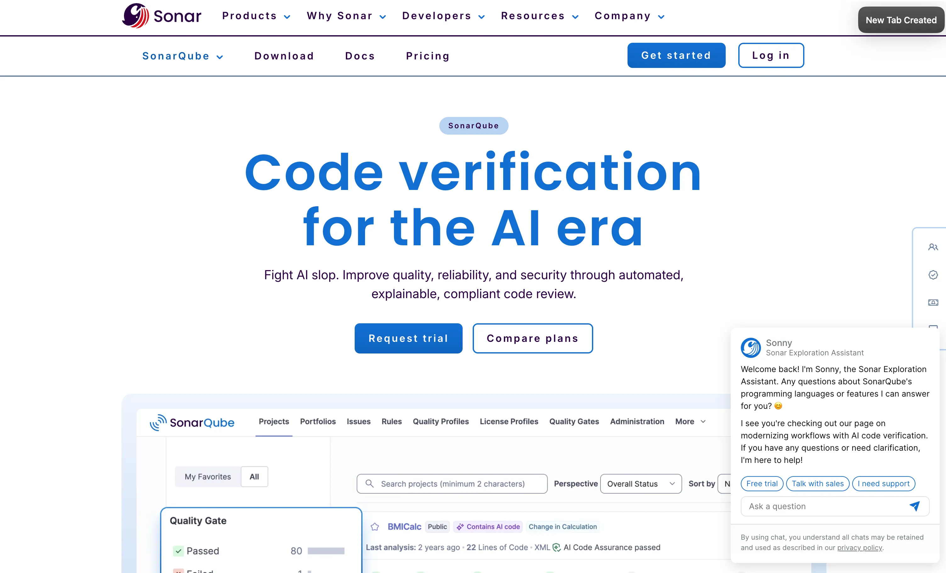 SonarQube code quality and security analysis platform