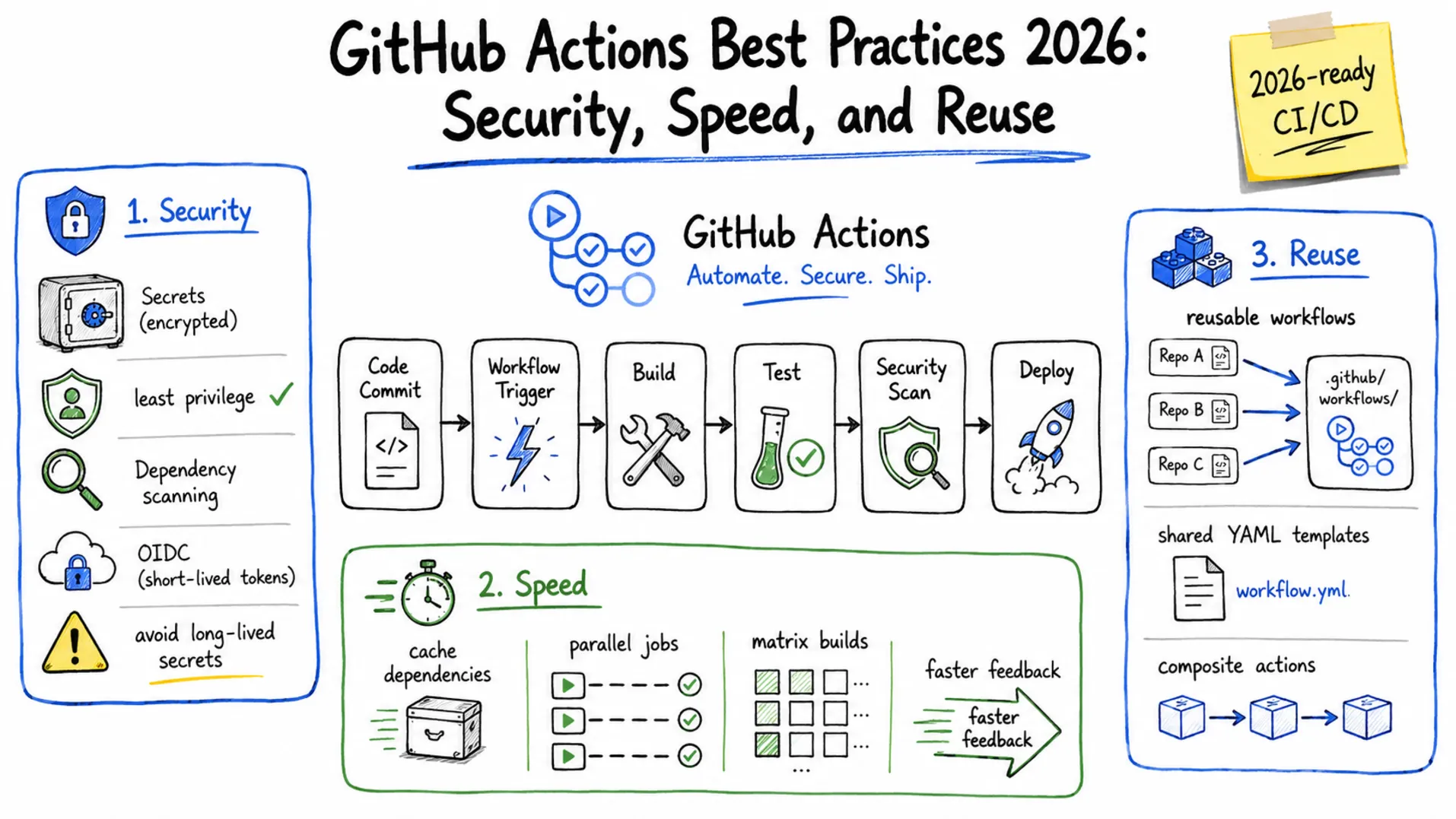 GitHub Actions Best Practices 2026: Security, Speed, and Reuse ...