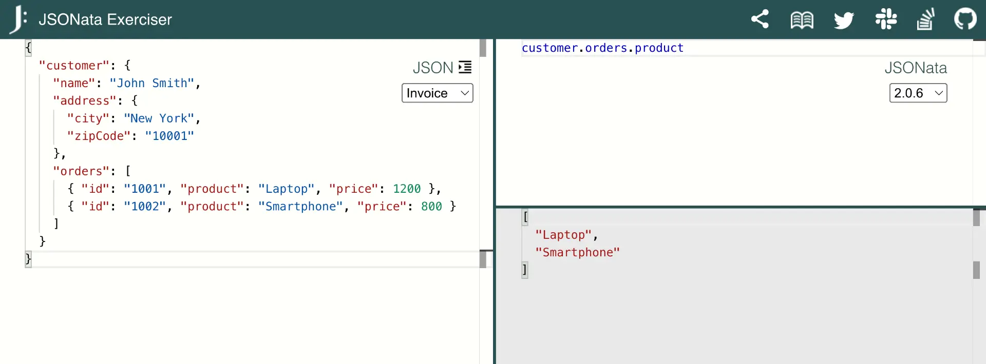 Array Processing in JSONata