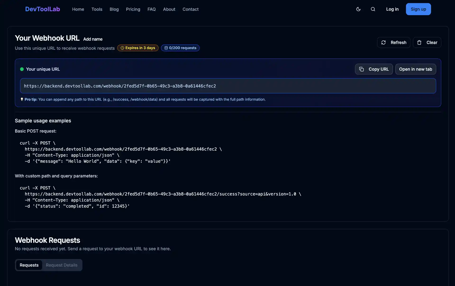 DevToolLab Webhook Receiver